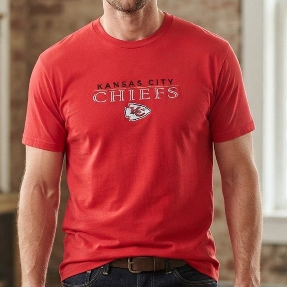 Vintage Pro Player Kansas City Chiefs T-Shirt Mens 2XL Red Embroidered NFL Tee